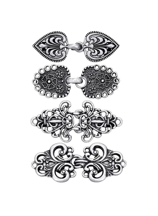 Ucanbe 4PCS Vintage Sweater Swirl Clips | Retro Shawl & Cardigan Collar Clasp | Dress & Shirt Brooch Clip - Image 1